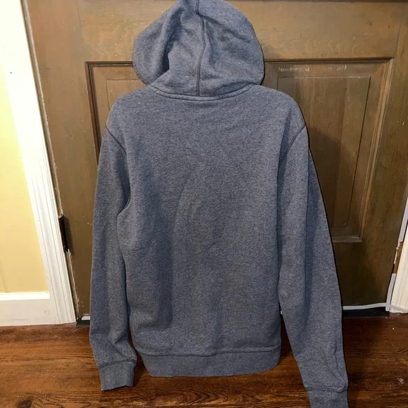 Under Armour Cold Gear Charcoal Gray Fitted Long Sleeve Fleece Hoodie Size L - Picture 4 of 7